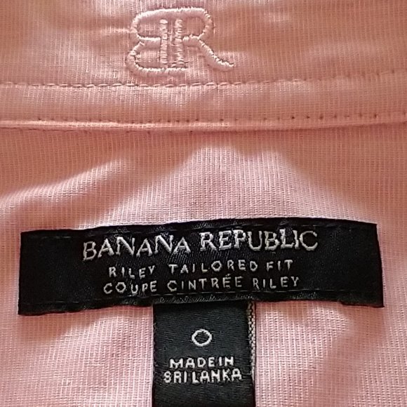 Women's Banana Republic Size 0 pink button down shirt - Riley Tailored Fit - Picture 6 of 11